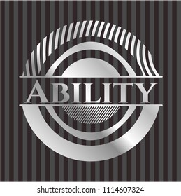 Ability silver shiny badge