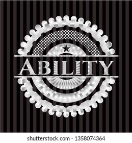 Ability silver shiny badge