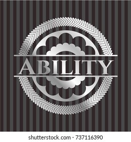 Ability silver shiny badge