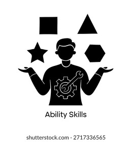 Icono de habilidades de habilidad – Talento y capacidad Esquema Vector