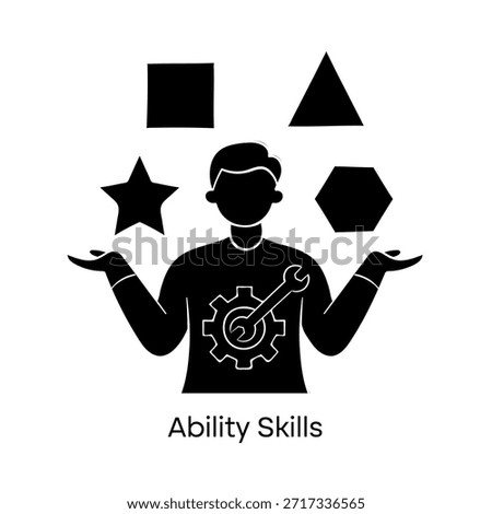Ability Skills Icon – Talent and Capability Outline Vector