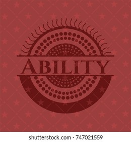 Ability vintage red emblem