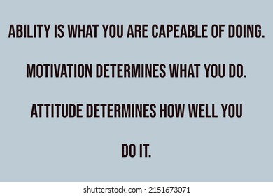 Ability What Capable Doing Motivation Determines Stock Vector (Royalty ...