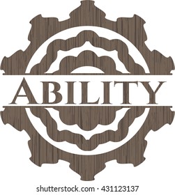 Ability wood emblem. Retro