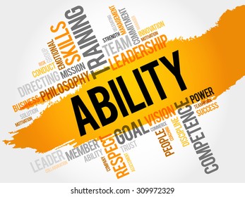 ABILITY word cloud, business concept