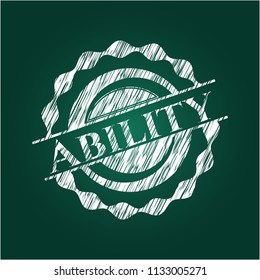 Ability written with chalkboard texture
