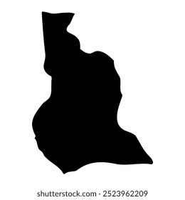 Abim District map, administrative division of Uganda. Vector illustration.