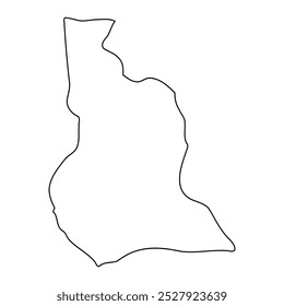 Abim District map, administrative division of Uganda. Vector illustration.