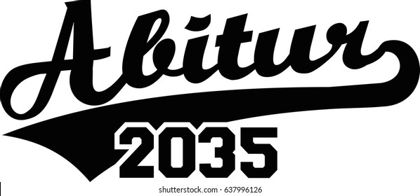 Abitur 2035 retro style - german highschool graduation