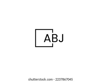 Letra ABJ Ilustración del vector de diseño del logotipo inicial