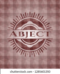 Abject red seamless geometric emblem.