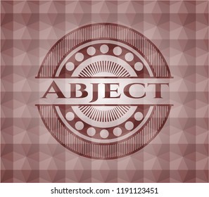 Abject red seamless polygonal badge.