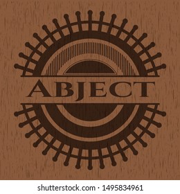 Abject wood emblem. Retro. Vector Illustration.