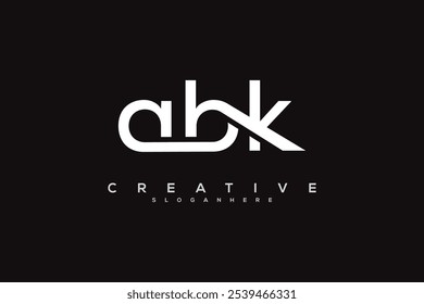 
ABK Letter Logo Design Initial Vetor Concept (Conceito inicial de vetor). Ilustração de modelo de logotipo ABK simples