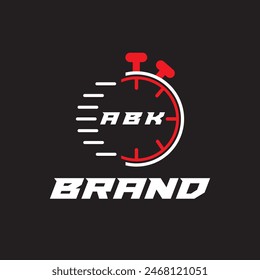 ABK Vector del logotipo de la letra Único atractivo creativo moderno diseño inicial color blanco sobre fondo de color negro ABK diseño del logotipo de la letra
