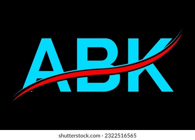 ABK logo. ABK latter logo with double line. ABK latter. ABK logo for technology, business and real estate brand