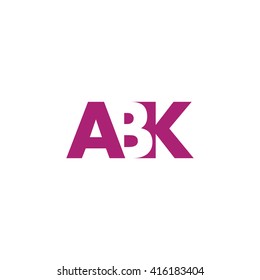 ABK Logo. Vector Graphic Branding Letter Element. White Background