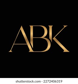 ABK Luxury Monogram initial letters logo Design