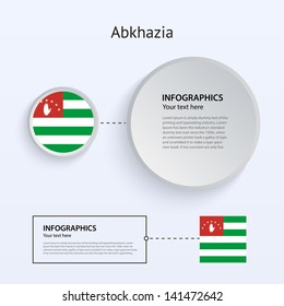 Abkhazia Country Set of Banners on gray background for Infographic and Presentation. Vector illustration.