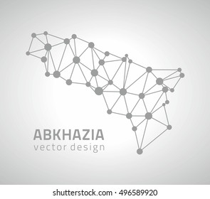 Abkhazia dot grey vector outline mosaic map