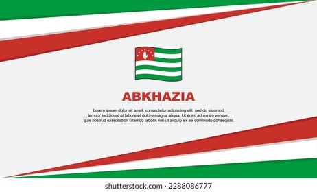Abkhazia Flag Abstract Background Design Template. Abkhazia Independence Day Banner Cartoon Vector Illustration. Abkhazia Design