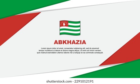 Abkhazia Flag Abstract Background Design Template. Abkhazia Independence Day Banner Cartoon Vector Illustration. Abkhazia