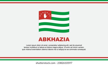 Plantilla de diseño de fondo abstracto de abjasia Flag. Afiche del Día de la Independencia de Abjasia en los medios sociales. Abkhazia Design