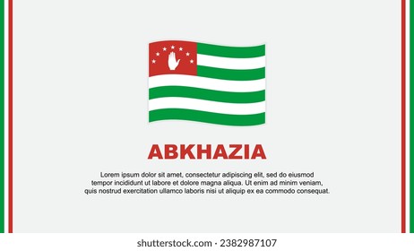 Abkhazia Flag Abstract Background Design Template. Abkhazia Independence Day Banner Social Media Vector Illustration. Abkhazia Cartoon
