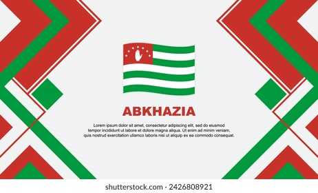 Plantilla de diseño de fondo abstracto de la bandera de Abjasia. Abjasia Día de la Independencia Banner Wallpaper Ilustración vectorial. Pancarta - Abjasia