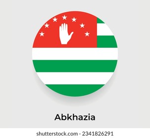 Abchasia Flag Blase Kreis um Form Symbol Vektorgrafik