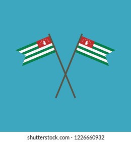 Abkhazia flag icon in flat design. Independence day or National day holiday concept.