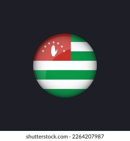 Abkhazia flag icon,Round Abkhazia flag icon vector isolated,Abkhazia flag button.