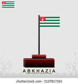 Abkhazia flag image vector design