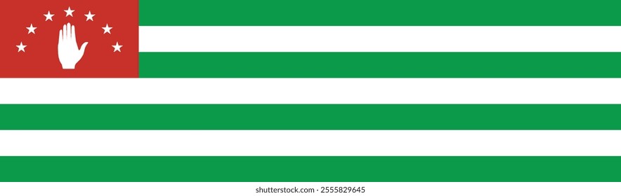 Abkhazia flag long banner digital vector illustration