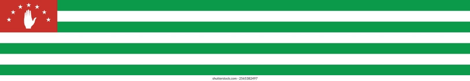 Abkhazia flag long banner digital vector illustration