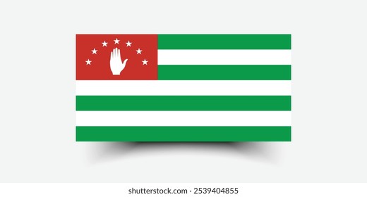 Bandeira da Abecásia cores oficiais e proporção digital vetor ilustração