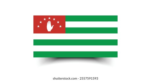 Abkhazia flag official colors and proportion digital vector illustration