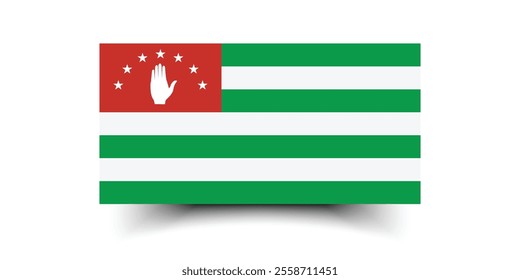 Abkhazia flag official colors and proportion digital vector illustration