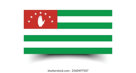 Abkhazia flag official colors and proportion digital vector illustration
