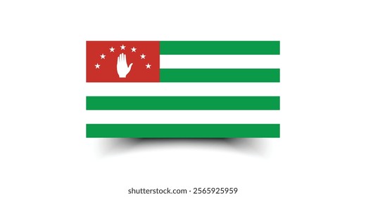 Abkhazia flag official colors and proportion digital vector illustration