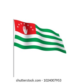 Abkhazia flag, vector illustration