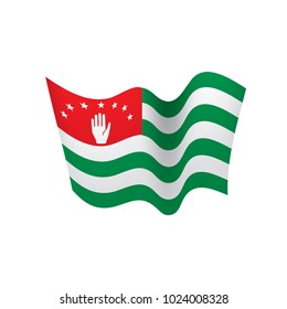 Abkhazia flag, vector illustration