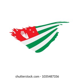 Abkhazia flag, vector illustration