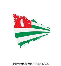 Abkhazia flag, vector illustration