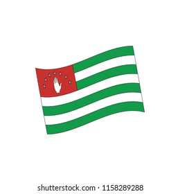 Abkhazia flag, vector illustration