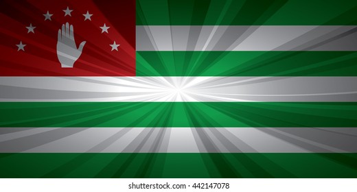 Abkhazia flag vector illustration.