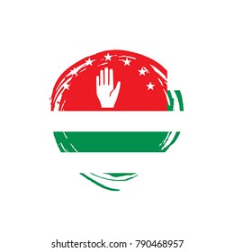 Abkhazia flag, vector illustration