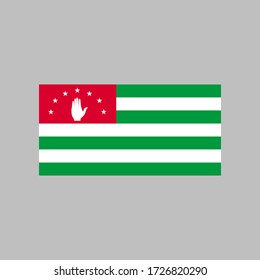 Ilustración vectorial de la bandera abjasia de alta calidad para ui y ux, sitio web o aplicación móvil