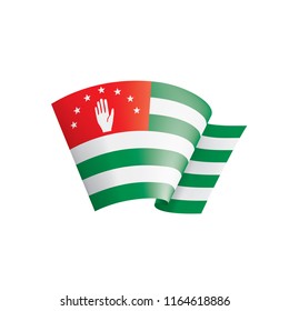 Abkhazia flag, vector illustration on a white background.