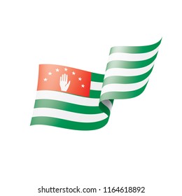 Abkhazia flag, vector illustration on a white background.